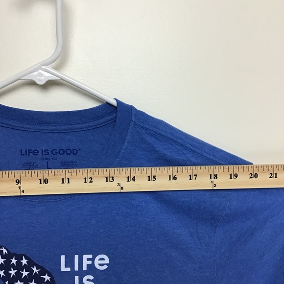 Life Is Good patriotic dog graphic long sleeve tee shirt L - Picture 9 of 10